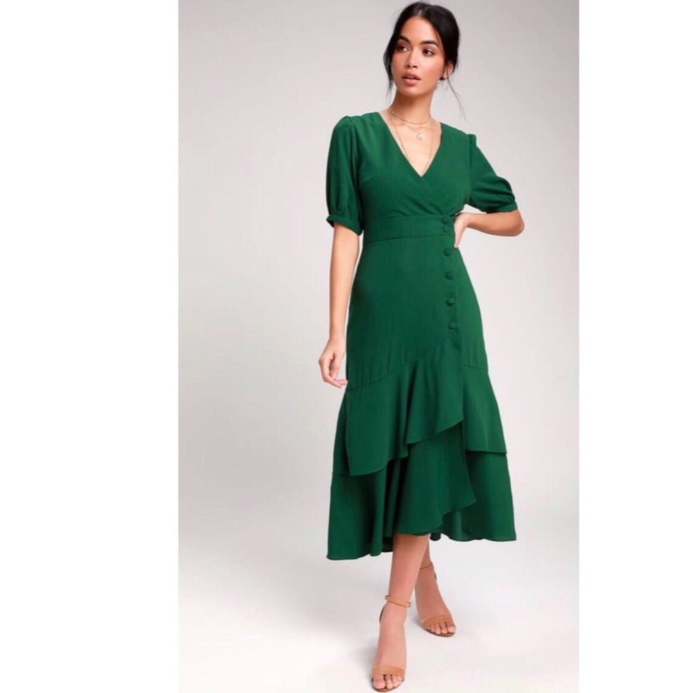 *NEW Skip At The Forest Green Midi Dress